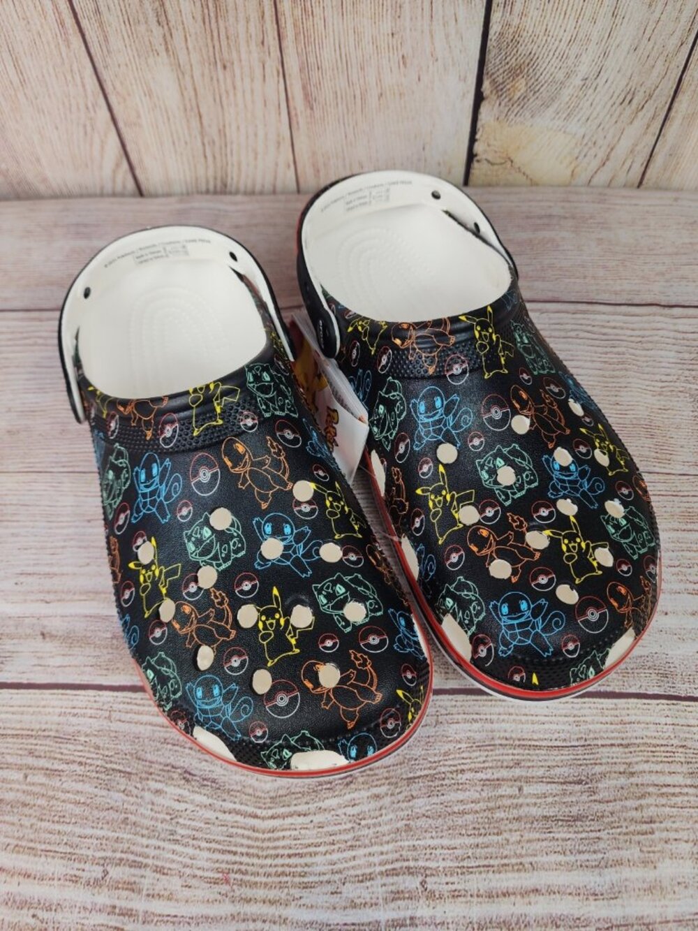 NEW Crocs x Pokemon Starters Classic Clogs Men's Size 10 Slippers Water Shoes
